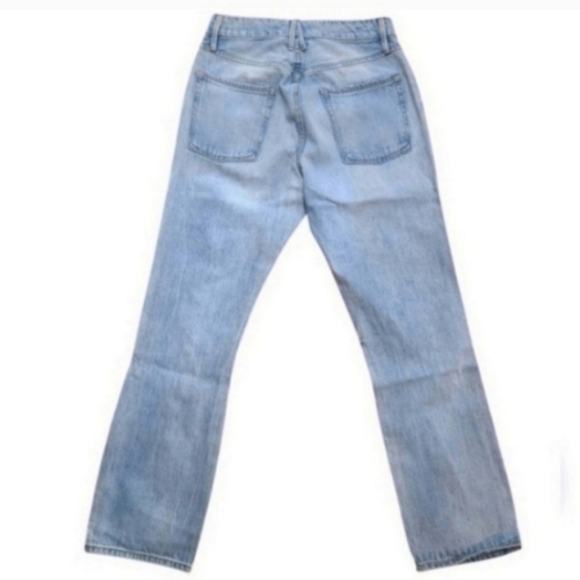 Good American Light Blue Distressed Straight Leg Jeans - Picture 2 of 11